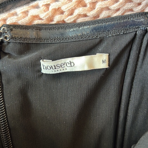 Black mesh cut out mini dress! Worn once - Picture 2 of 2